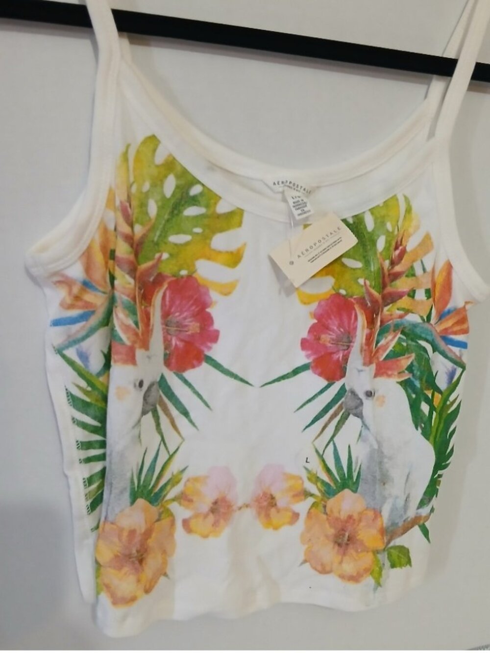 WOMENS PARROT CROP TOP SIZE‎ LARGE - Picture 2 of 2